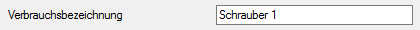 Verbrauchsbezeichnung  Verbrauchsbezeichnung