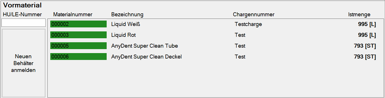 Vormaterial Vormaterial