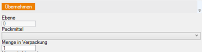Eingabemaske Verpackungseinheit erstellen Eingabemaske Verpackungseinheit erstellen