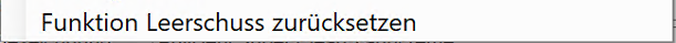Leerschuss zurücksetzen Leerschuss zurücksetzen